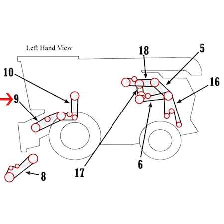 Aftermarket H22091 Variable Speed Feederhouse Belt Fits John Deere 9660 9670 9760 9860 9770 COB40-0774